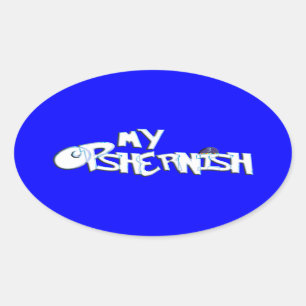 Min opshernish ovalt klistermärke