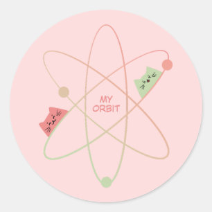 Min Orbit Söt Klistermärke