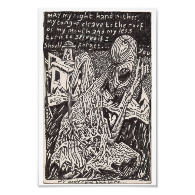 Min ord kom tillbaka till mig... fototryck (Framsidan)