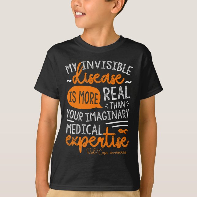 Min osynliga sjukdom är verklig t shirt (Framsida)