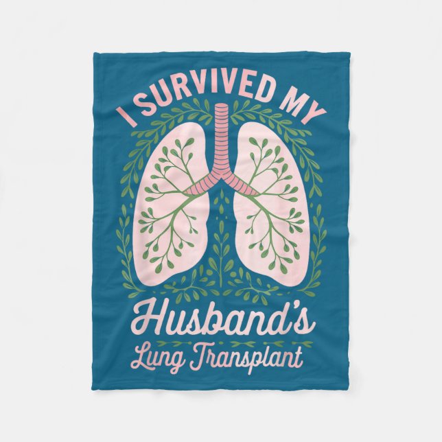 Min överlevde makes lungtransplantation fleecefilt (Framsidan)