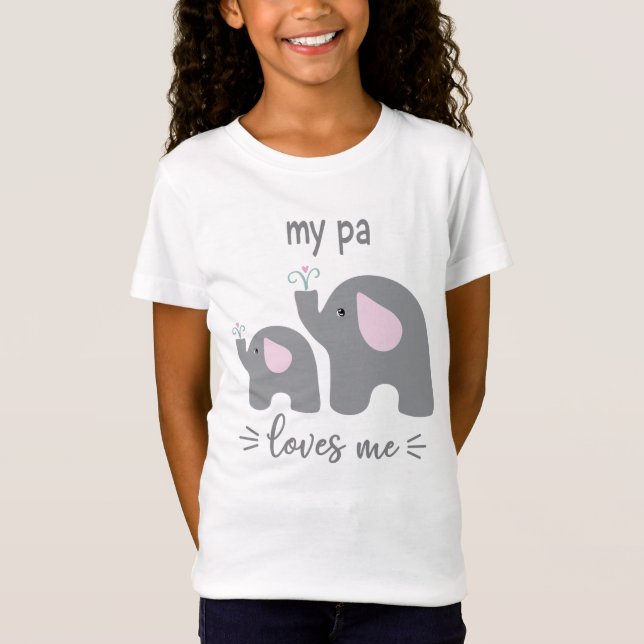 Min Pa Kärlek Me - Elephant Shirt för barn T Shirt (Framsida)