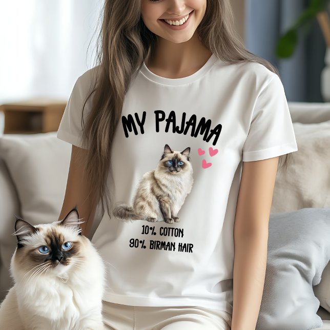 Min Pajama - 10 % bomull, 90 % Birman Hair T Shirt (Skapare uppladdad)