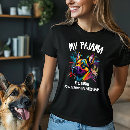Min Pajama - 10 % bomull, 90 % tysk shepherd Hair T Shirt