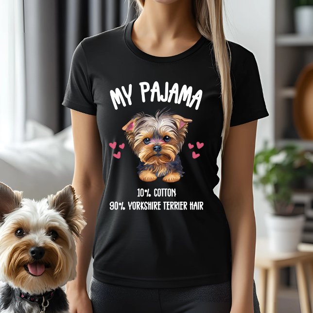 Min Pajama - 10 % bomull, 90 % Yorkshire Terrier H T Shirt (Skapare uppladdad)