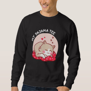 Min Pajama Tee Cat Lång Ärmad Tröja
