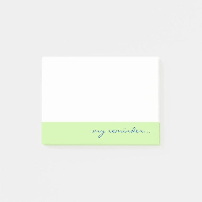 Min påminnelse Grön kant Post-it Block (Framsida)