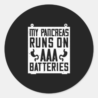 Min Pancreas Springa på Aaa-batterier Runt Klistermärke