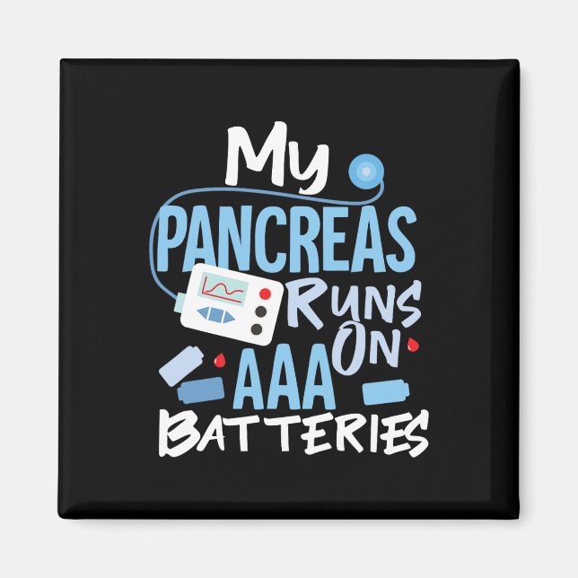Min pankreas Springa på AAA- diabetes typ 1 Magnet (Framsidan)