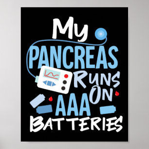 Min pankreas Springa på AAA- diabetes typ 1 Poster