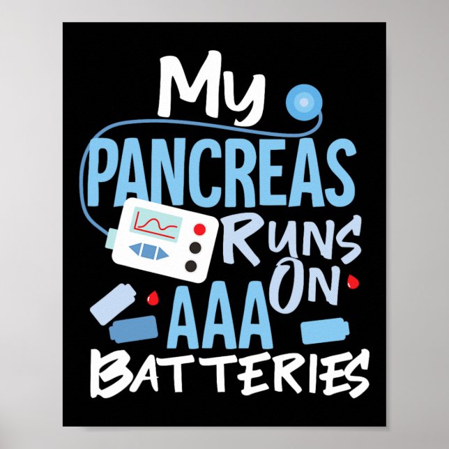 Min pankreas Springa på AAA- diabetes typ 1 Poster (Framsidan)