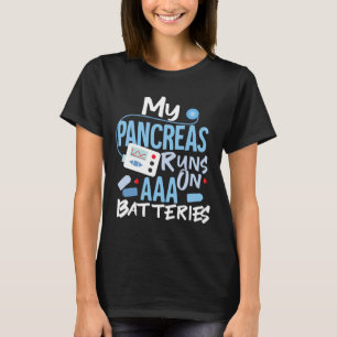 Min pankreas Springa på AAA- diabetes typ 1 T Shirt