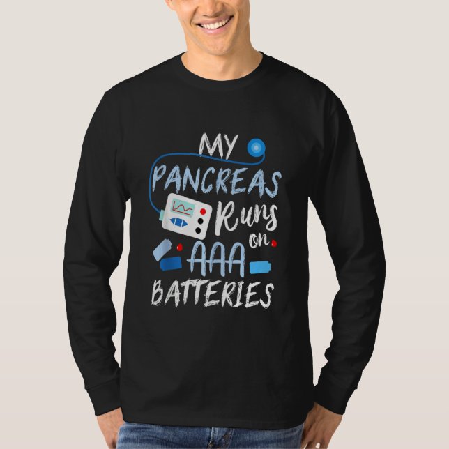 Min pankreas Springa på AAA- diabetes typ 1 T Shirt (Framsida)