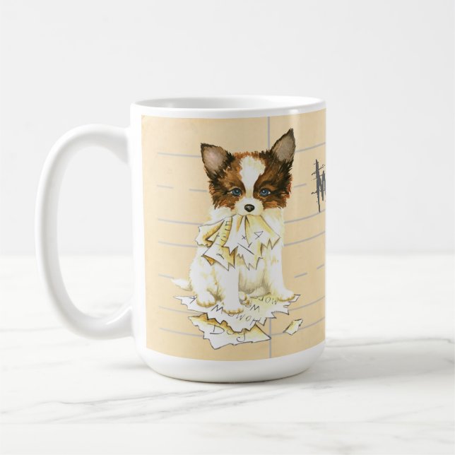 Min papillon Ate min hemläxa Kaffemugg (Vänster)
