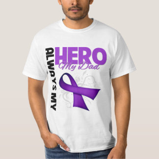 Min pappa alltid min hjälte - purpurfärgat band tee shirt