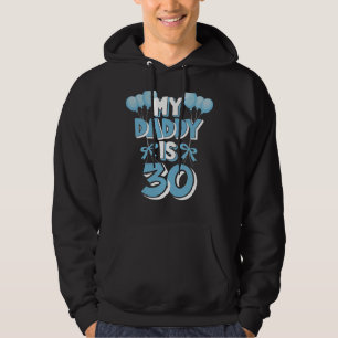 Min pappa är 30 år gammal Far 30års födelsedag Hoodie