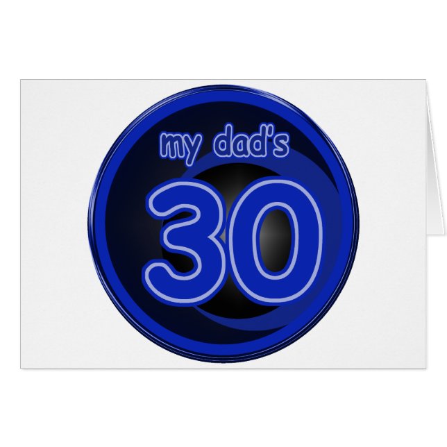 Min pappa är 30 hälsningskort (Framsidan Horizontal)