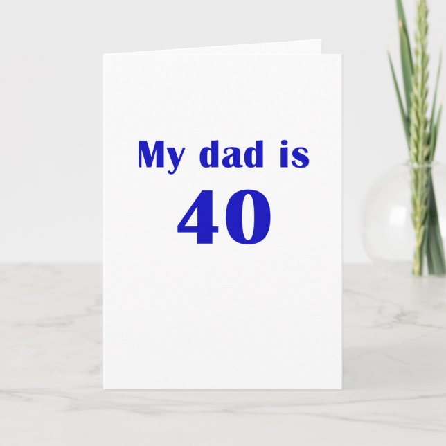 Min pappa är 40 kort (Framsida)