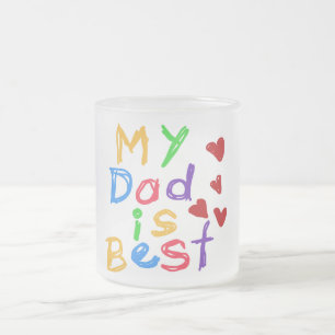 Min pappa är bäst T-tröja och gåvor Frostad Glasmugg