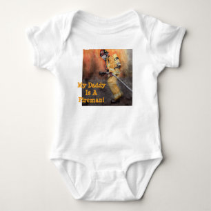 Min Pappa Är Brandman Ekologisk Baby Onesie Presen T Shirt