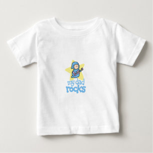 Min Pappa Är Cool - Bebis med Gitarr T-shirt