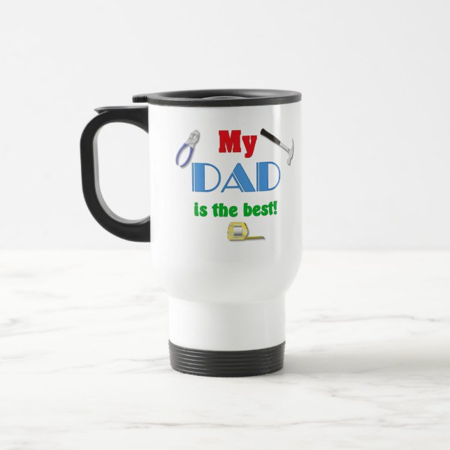 Min pappa är den bäst travel mug resemugg (Vänster)