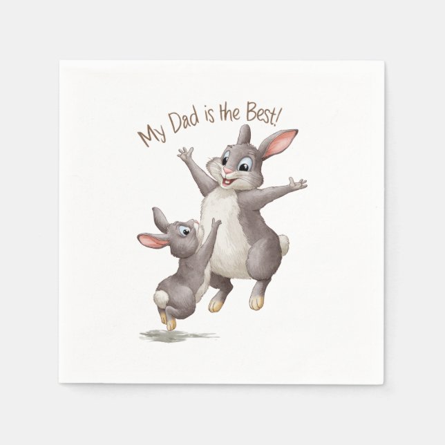 Min Pappa är den bästa Pappersservett (Framsidan)