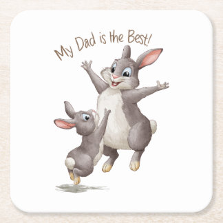 Min Pappa är den bästa Underlägg Papper Kvadrat