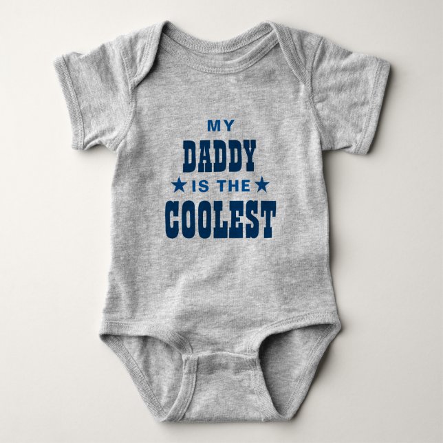 Min pappa är den kallaste babybodysuiten t-shirt (Framsida)