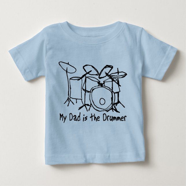 Min Pappa är Drummer Tee (Framsida)