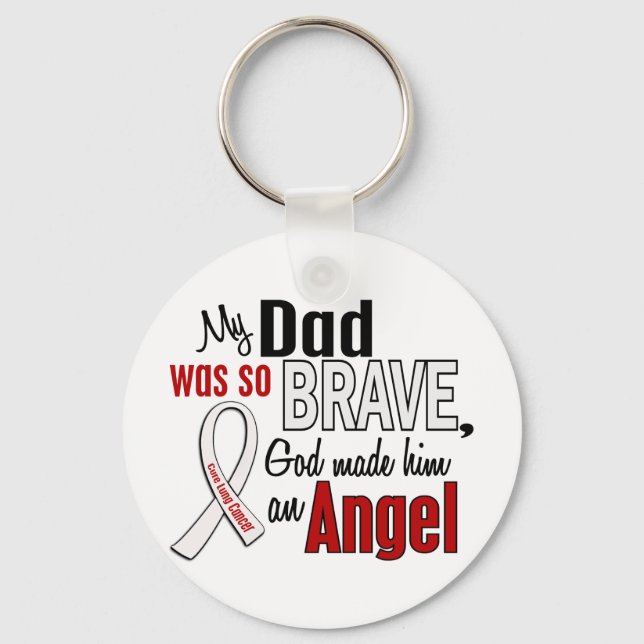Min Pappa är en angel lungcancer Nyckelring (Framsida)
