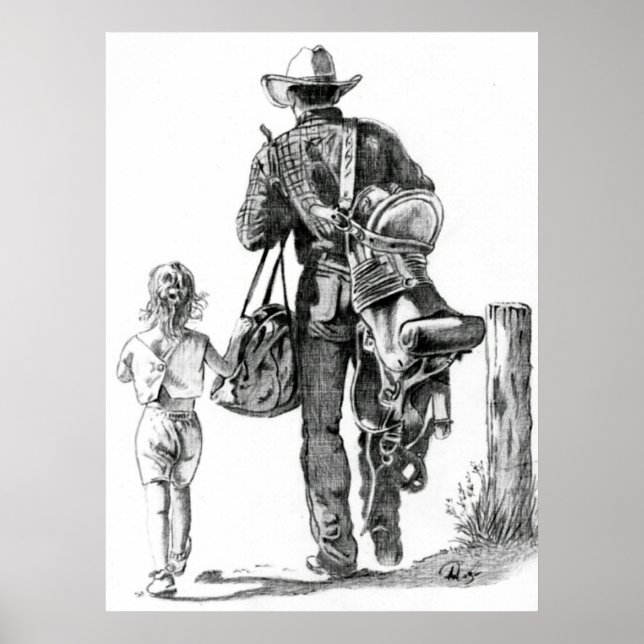 Min Pappa är en Cowboy Poster (Framsidan)