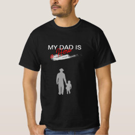 Min Pappa är en Hero Fars dag T-Shirt