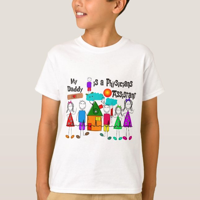 Min pappa är en läkareassistent t shirt (Framsida)