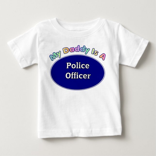 Min pappa är en polis t shirt (Framsida)