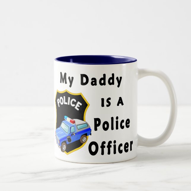Min pappa är en polis Två-Tonad mugg (Höger)