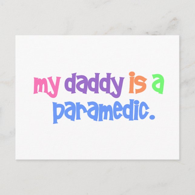 Min pappa är en Sjukvårdare (Pastel) Vykort (Framsida)