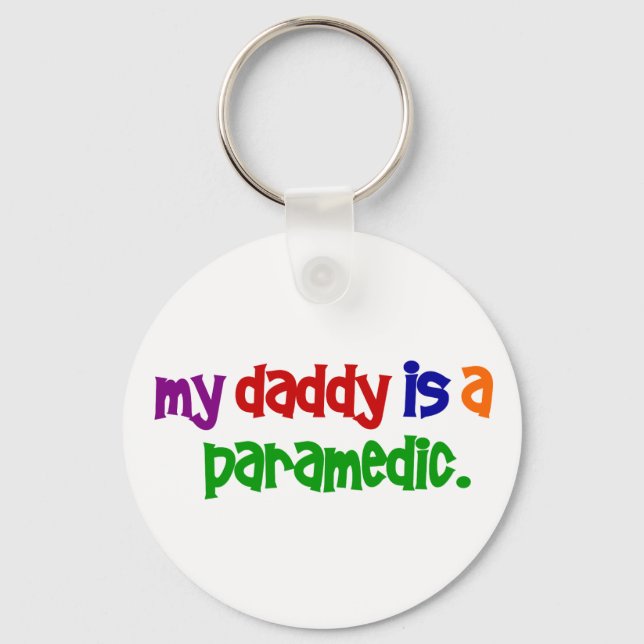 Min pappa är en Sjukvårdare (primär) Nyckelring (Framsida)
