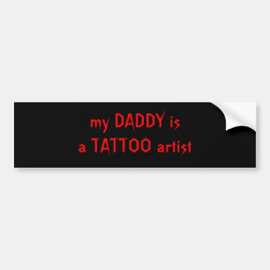 min Pappa är en tatuerare Bildekal