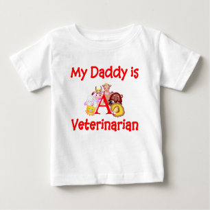 Min pappa är en veterinär- begynna T-tröja Tee