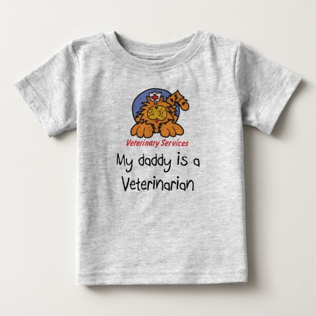 Min pappa är en veterinär- begynna T-tröja Tee (Framsida)