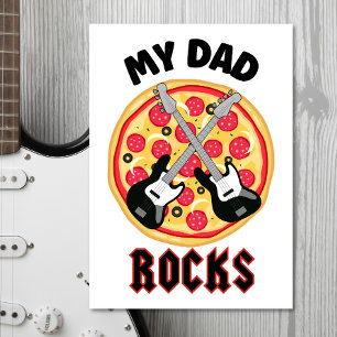 Min pappa är fantastisk rolig pizza Fars dag Pappa Helgkort