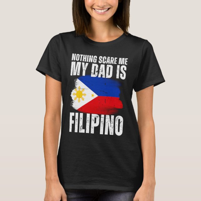 Min Pappa är filippinfilippinskt Pride Flagga Heri T Shirt (Framsida)