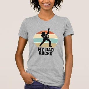 Min Pappa Är Grymt Vintage Gitarr Solnedgång T-Shi T Shirt