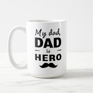 Min Pappa är Hero - djärv Fars dag-typografi Kaffemugg