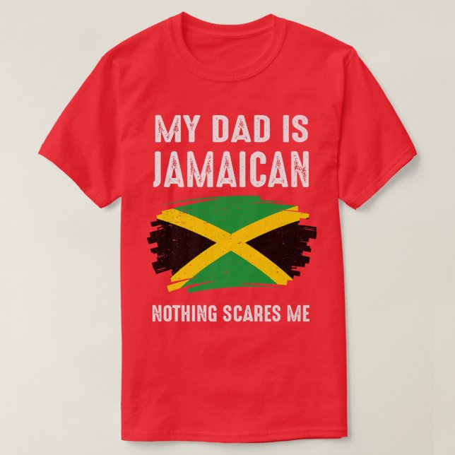 Min PAPPA är Jamaican Inget Skrämmer mig Jamaica P T Shirt (Design framsida)