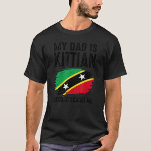 Min Pappa är Kittian saint Kitts Pride Flagga Heri T Shirt