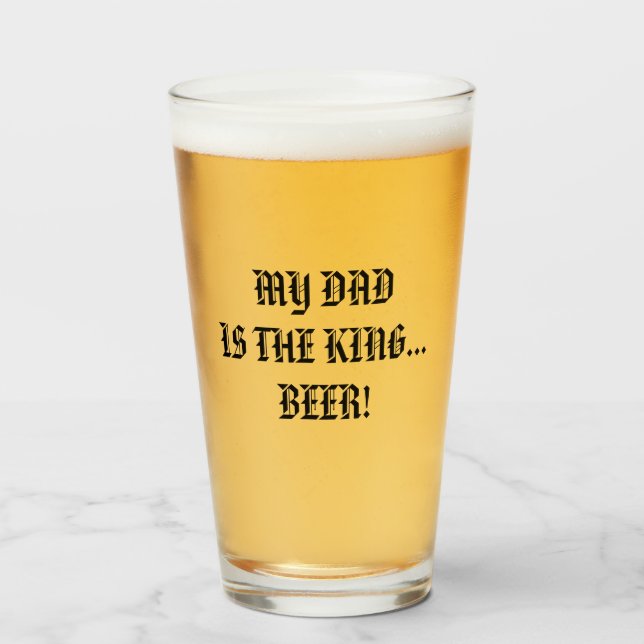 MIN PAPPA ÄR KUNG... ÖGONBLICK! GLASKOPP (Framsida fylld)