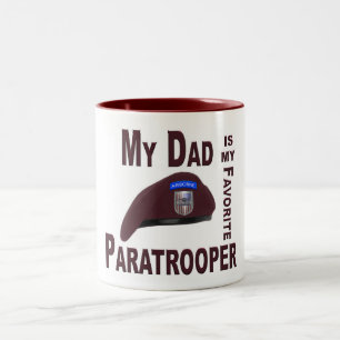 Min Pappa är min favoritparatrooper Två-Tonad Mugg