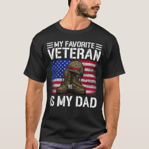 Min pappa är min favoritveteran Militära pappagåva T Shirt